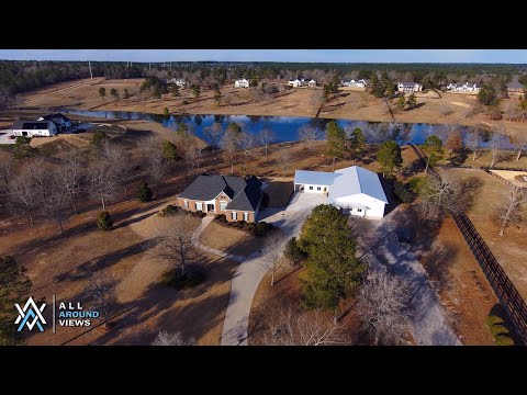 Aerial view of a Kings Ridge home for sale near Aiken, South Carolina